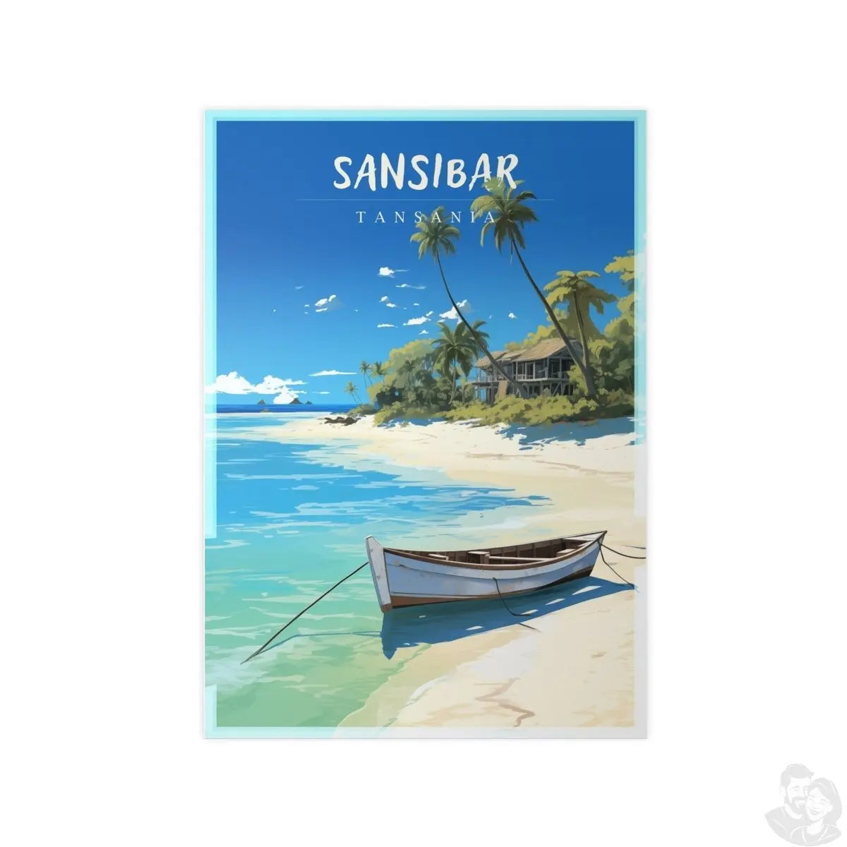 Sansibar Poster - Tropische Idylle Tansania - Travelposter - Poster bei HappyHugPixels
