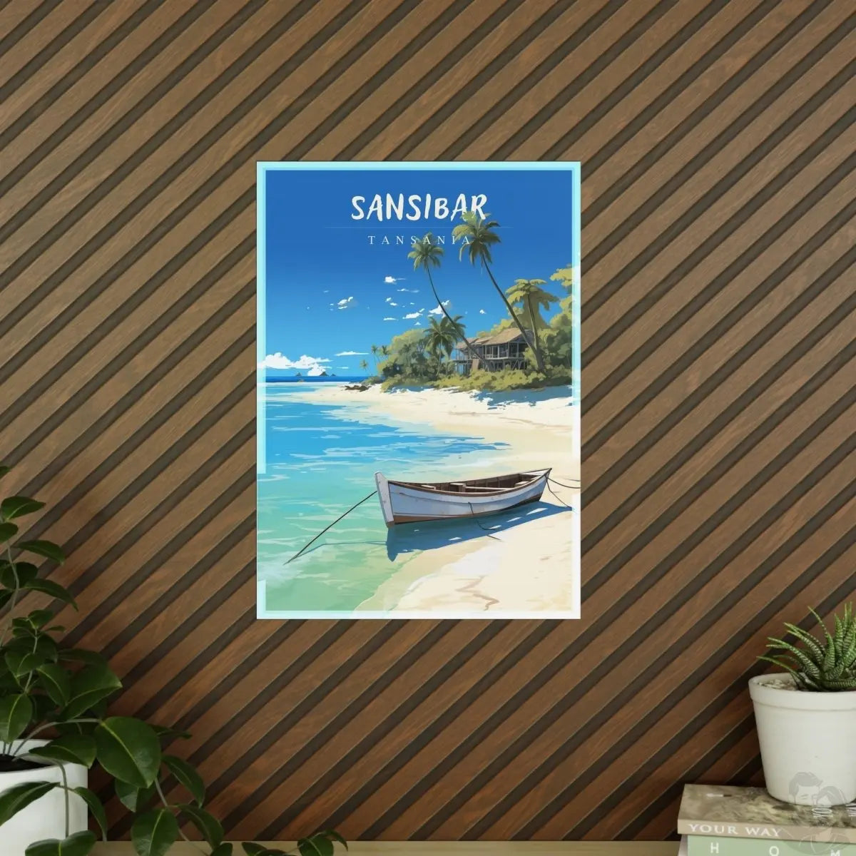 Sansibar Poster - Tropische Idylle Tansania - Travelposter - Poster bei HappyHugPixels