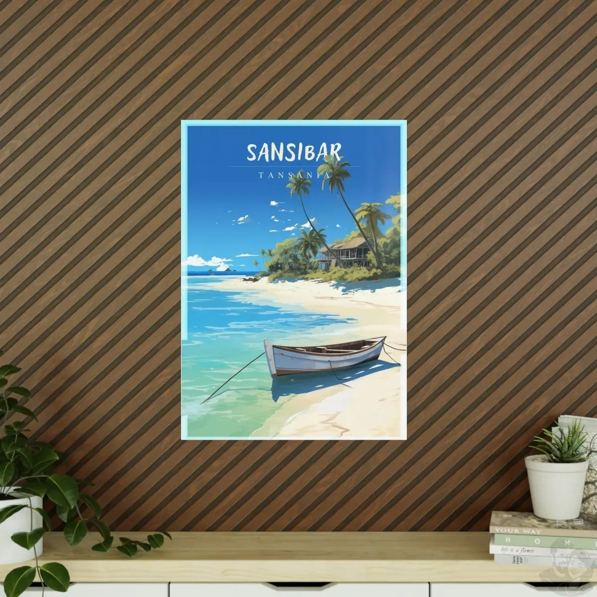 Sansibar Poster - Tropische Idylle Tansania - Travelposter - Poster bei HappyHugPixels