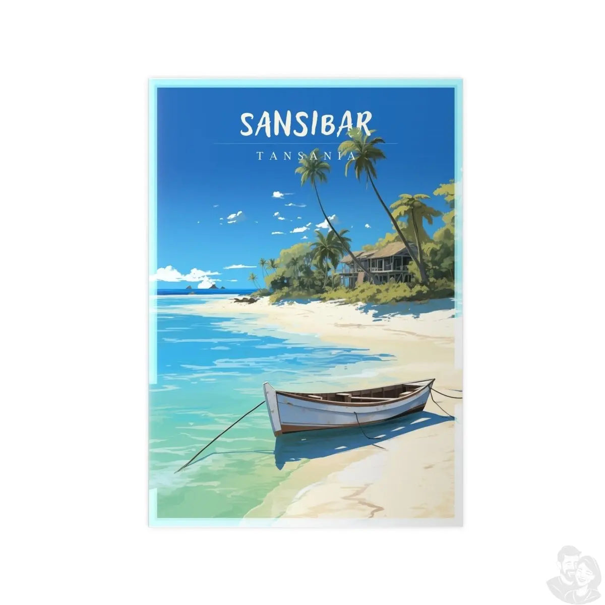 Sansibar Poster - Tropische Idylle Tansania - Travelposter - Poster bei HappyHugPixels