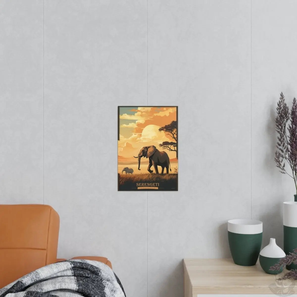 Serengeti Poster - Eleganz der Wildnis: Elefanten Poster - Poster bei HappyHugPixels