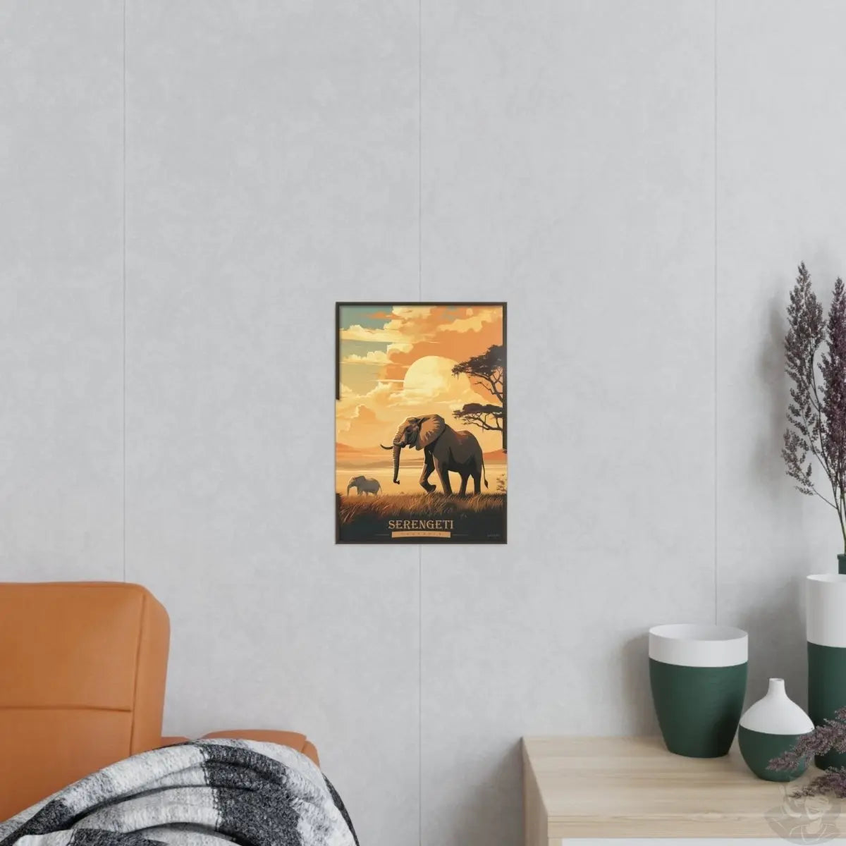 Serengeti Poster - Eleganz der Wildnis: Elefanten Poster - Poster bei HappyHugPixels