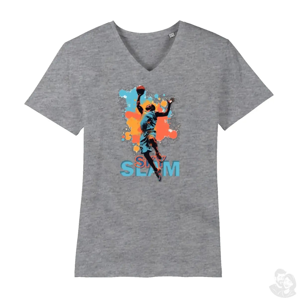 Sky Slam Basketball T - Shirt Herren V - Ausschnitt - Stanley&Stella - T - Shirt bei HappyHugPixels