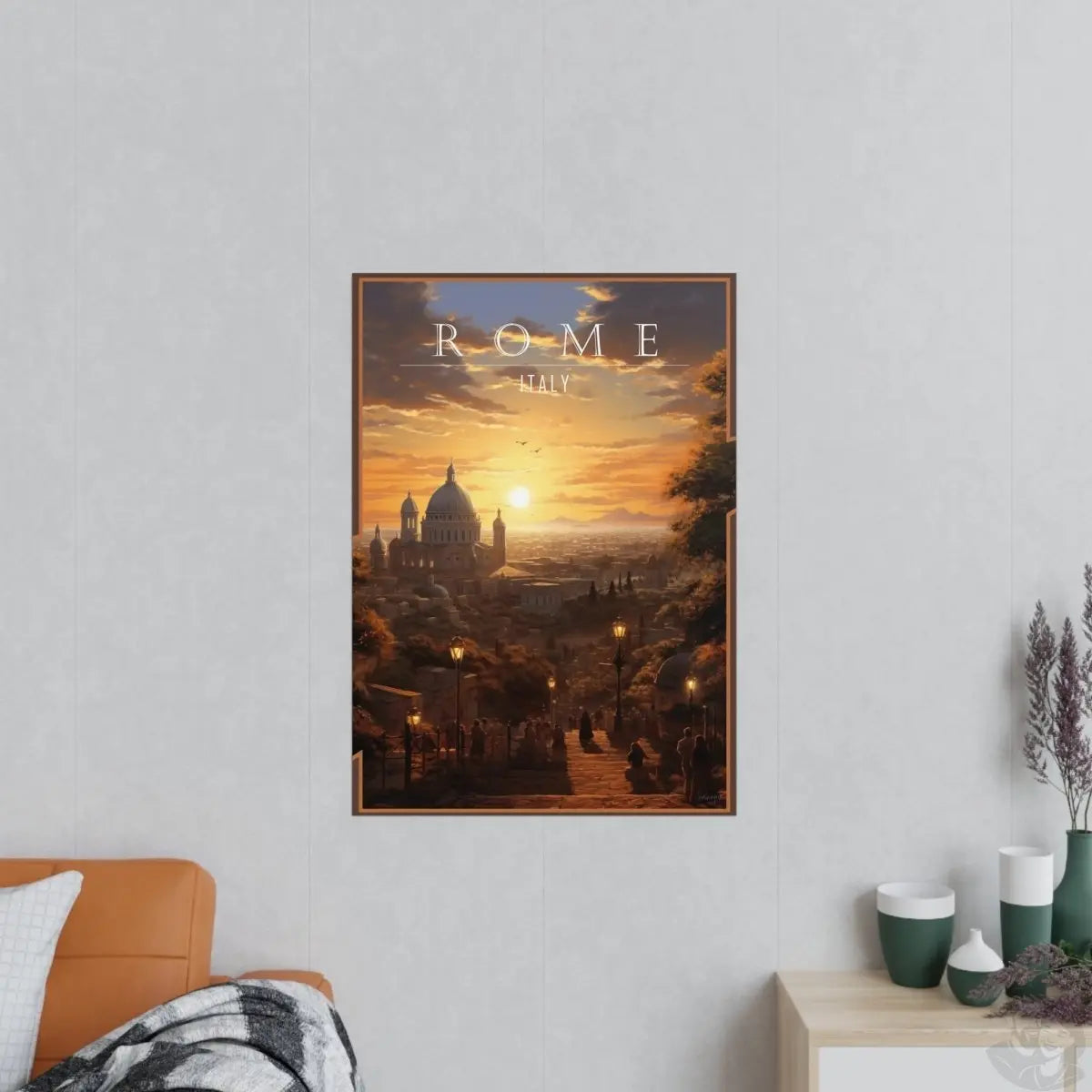 Sonnenuntergang Rom – Dekoratives Qualitäts - Poster - Poster bei HappyHugPixels