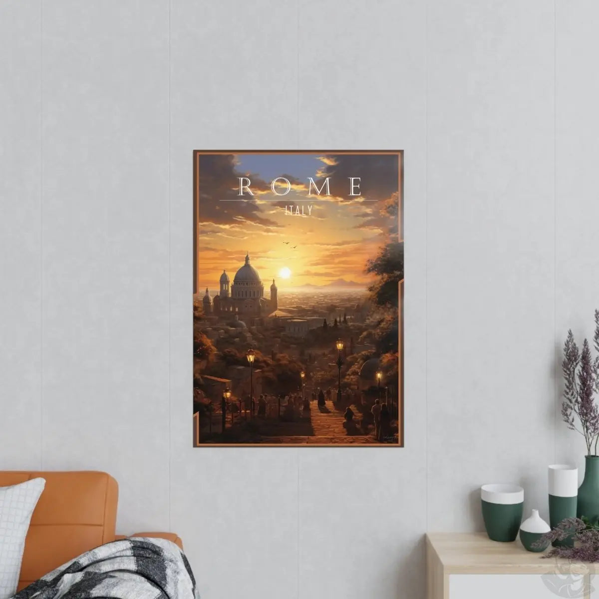 Sonnenuntergang Rom – Dekoratives Qualitäts - Poster - Poster bei HappyHugPixels