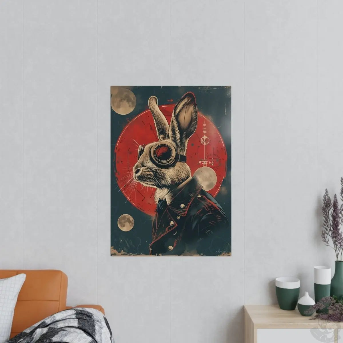 Steampunk Hase Poster – Vintage - Style Astronomie Kunstdruck - Poster bei HappyHugPixels