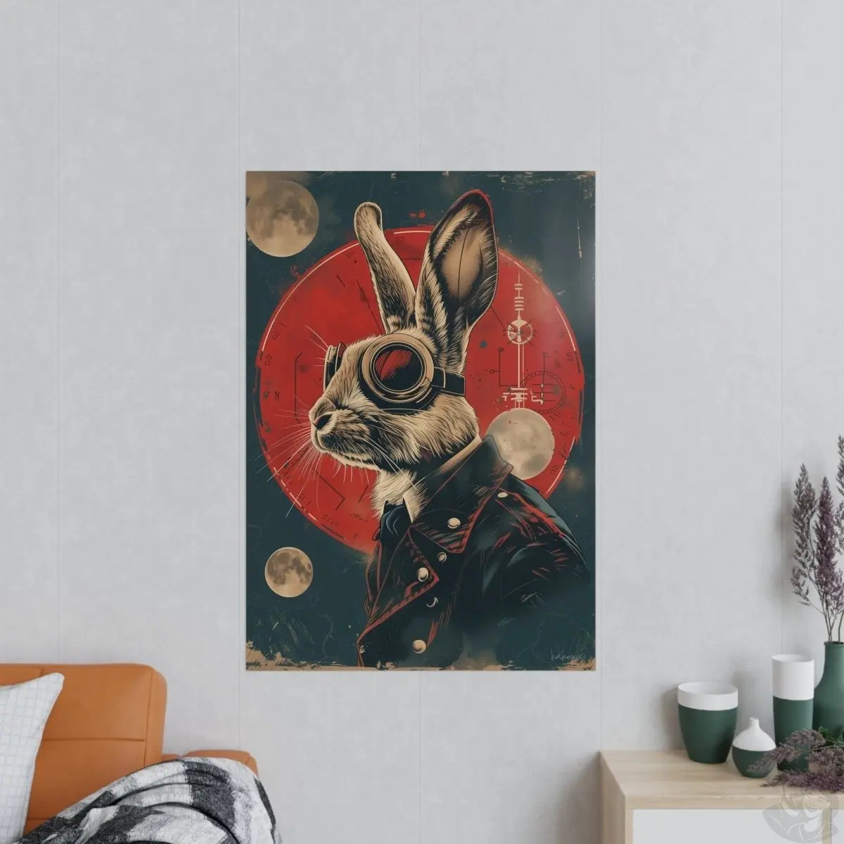 Steampunk Hase Poster – Vintage - Style Astronomie Kunstdruck - Poster bei HappyHugPixels