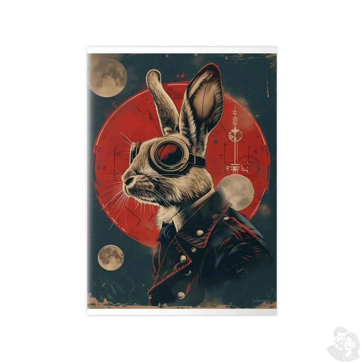 Steampunk Hase Poster – Vintage - Style Astronomie Kunstdruck - Poster bei HappyHugPixels