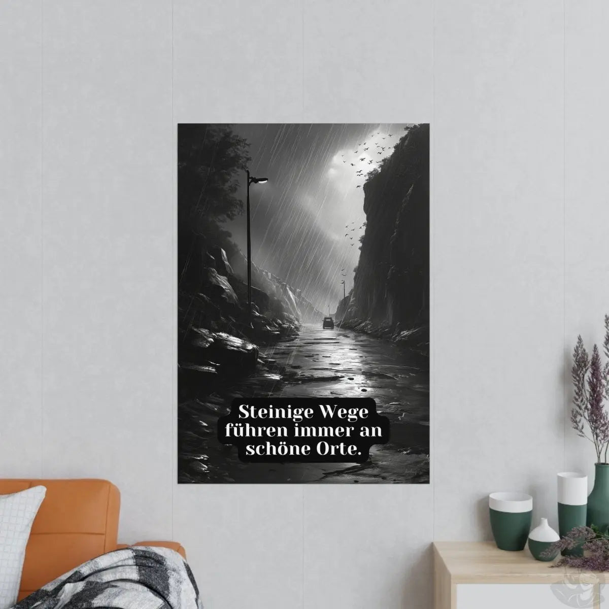 Steinige Wege des Lebens Poster - Deine Hilfe im Alltag - Poster bei HappyHugPixels