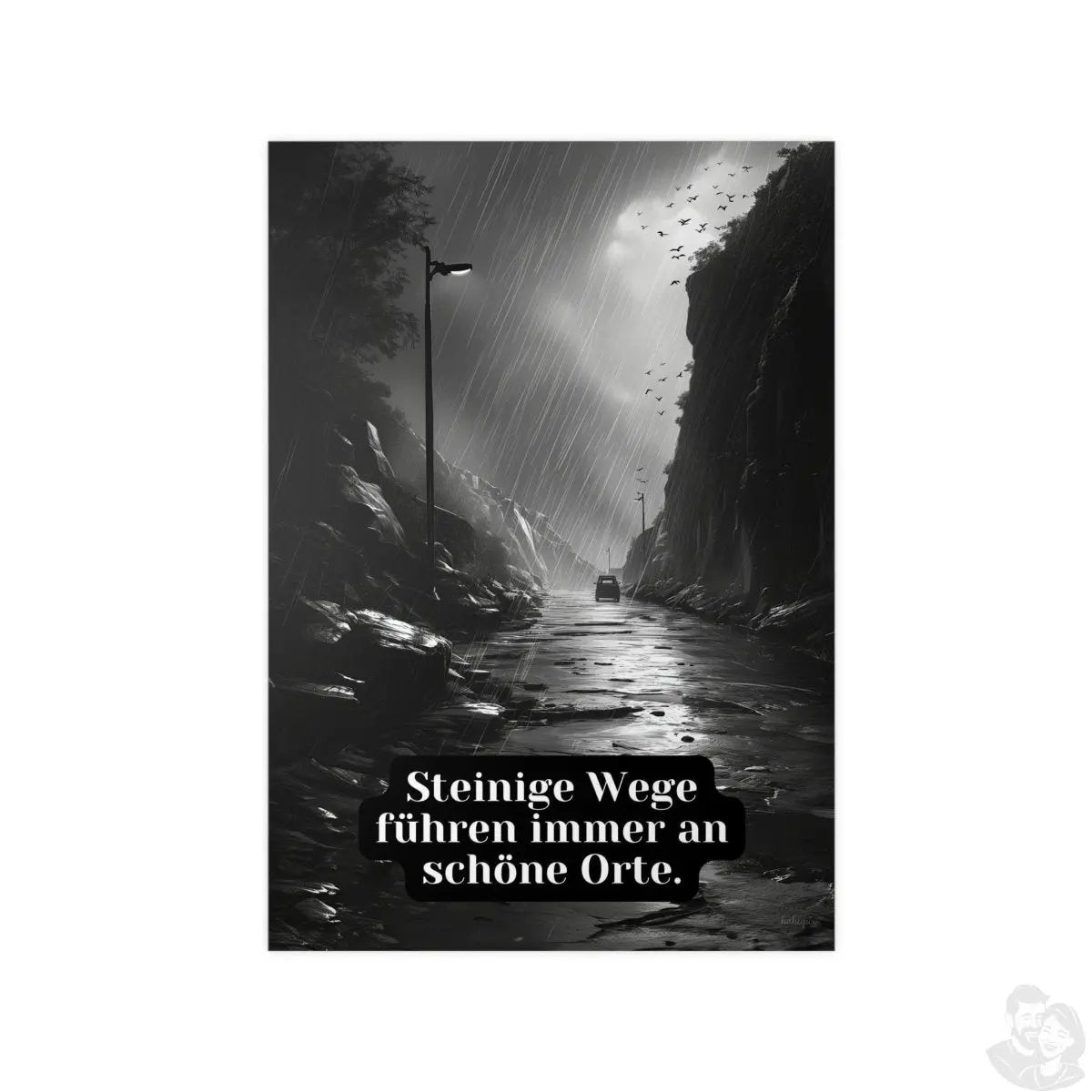 Steinige Wege des Lebens Poster - Deine Hilfe im Alltag - Poster bei HappyHugPixels