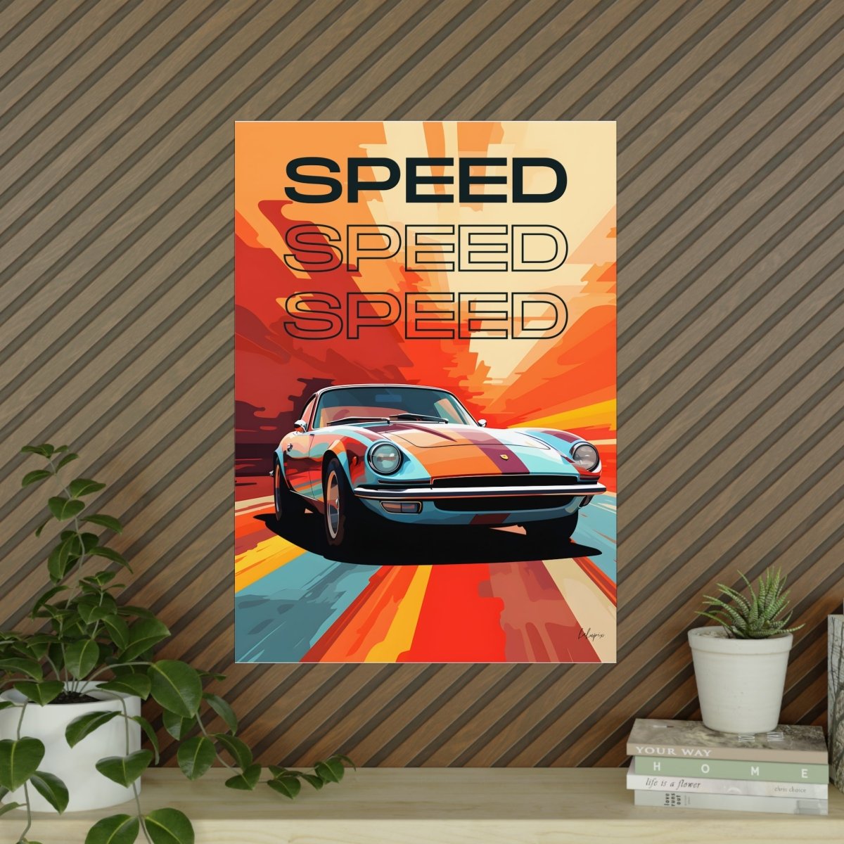 Sportwagen Poster - Art - Illustration: Speedcar - Poster bei HappyHugPixels