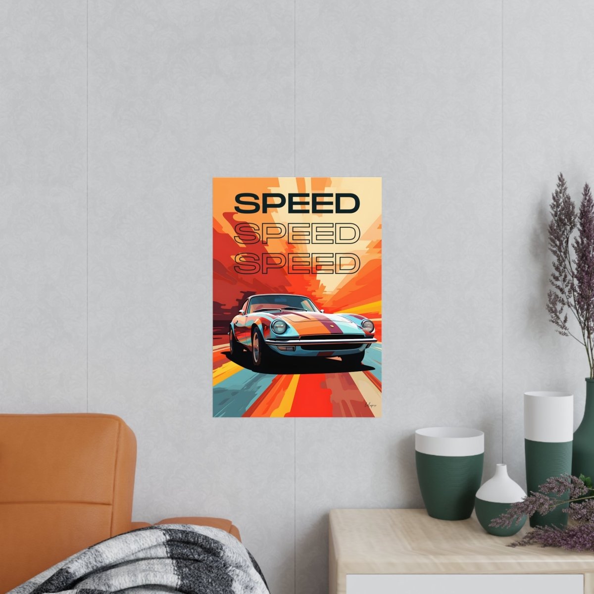 Sportwagen Poster - Art - Illustration: Speedcar - Poster bei HappyHugPixels