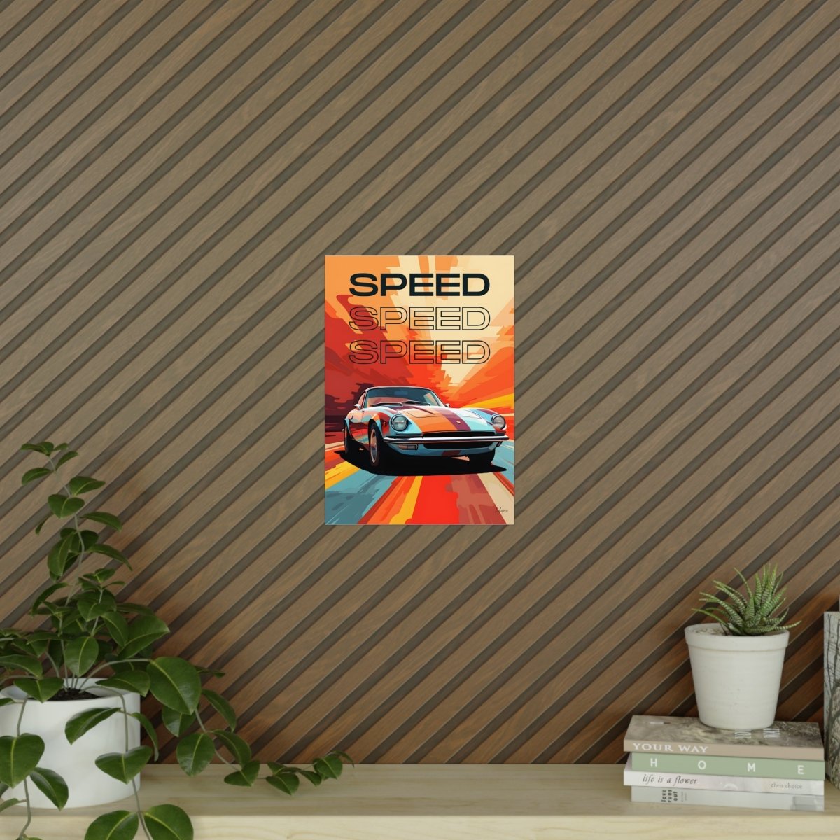 Sportwagen Poster - Art - Illustration: Speedcar - Poster bei HappyHugPixels