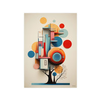 Bauhaus Poster Baum - Moderne Bauhaus Ästhetik - Abstraktes Design - Poster bei HappyHugPixels