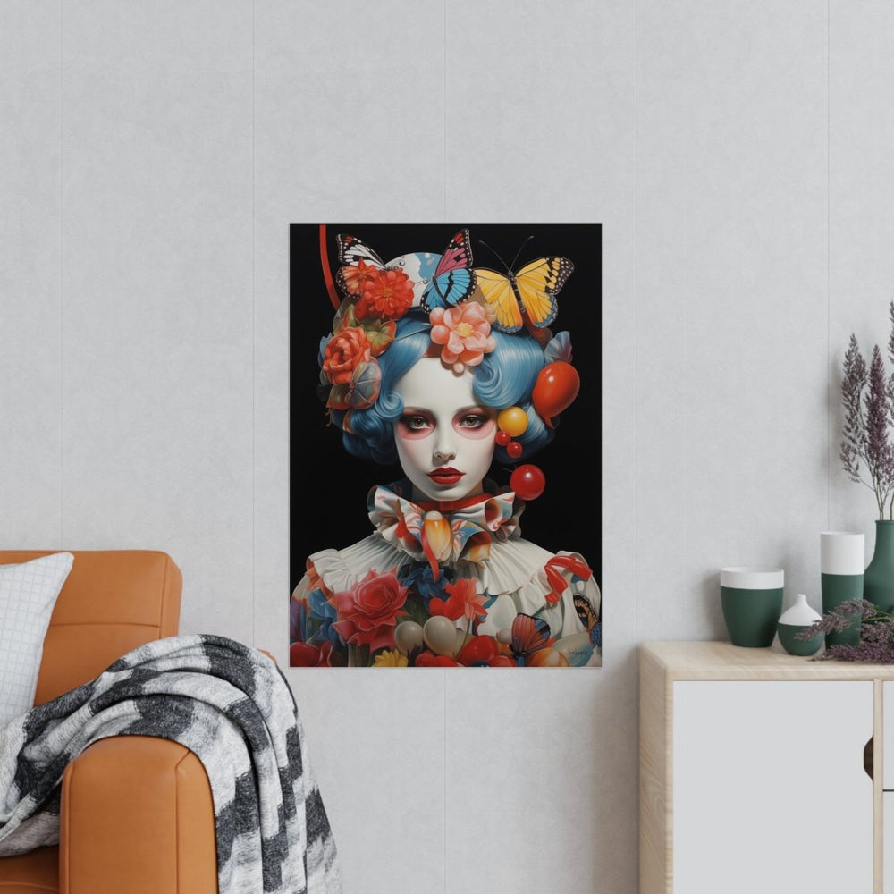 Butterfly Elegance: Renaissance der Farben - Kunstposter (DIN A1,A2, A3, A4, vertikal) - HappyHugPixels