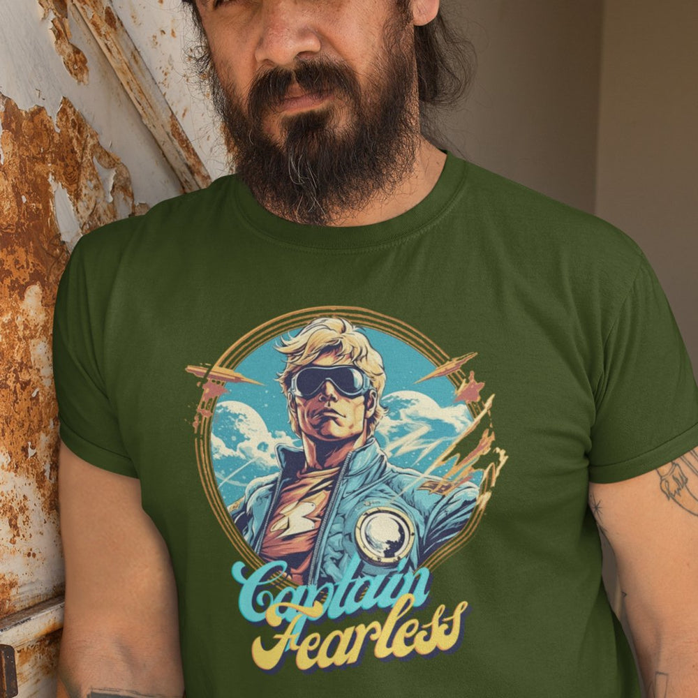 Captain Fearless T - Shirt Heldendesign - Bella & Canvas Unisex 3001CVC - T - Shirt bei HappyHugPixels