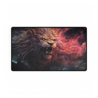 "Cosmic Roar" Lion Mauspad – Kraftvoll & Majestätisch - Mauspad bei HappyHugPixels