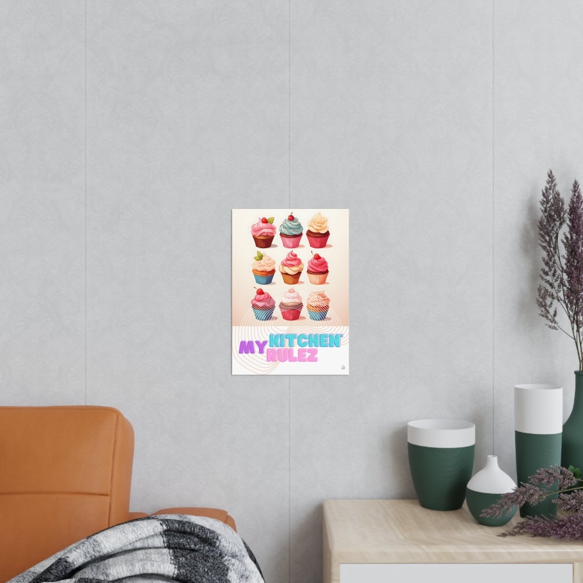 Cupcake Poster - My kitchen, my rulez - Poster für die Küche - Poster bei HappyHugPixels