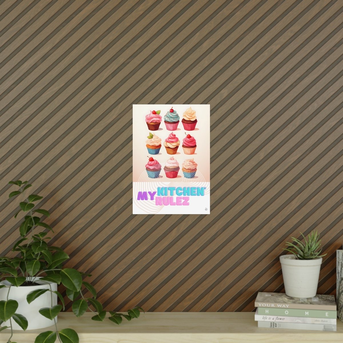 Cupcake Poster - My kitchen, my rulez - Poster für die Küche - Poster bei HappyHugPixels