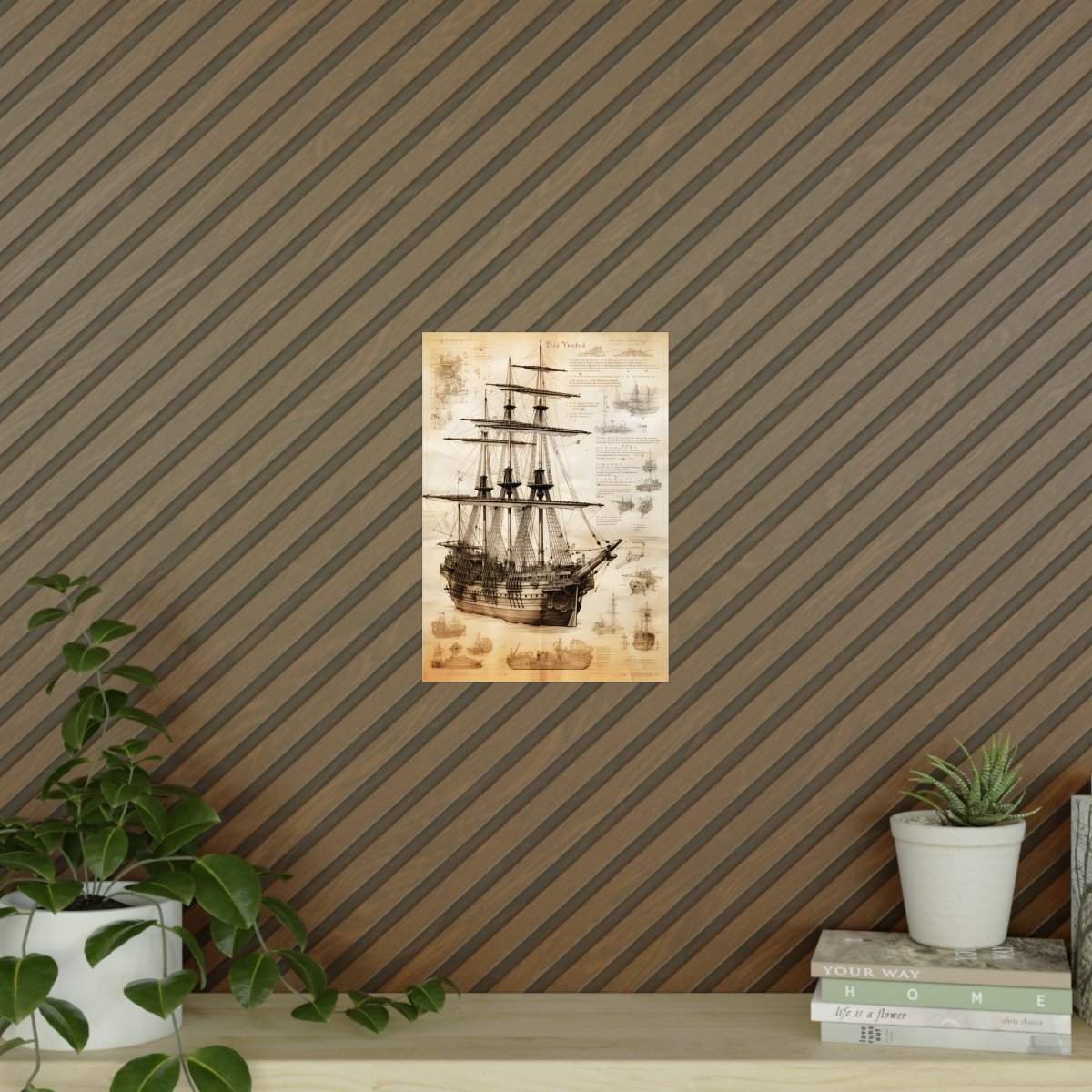 Segelschiff daVinci Poster Nautica Antiqua – KI Illustration - Poster bei HappyHugPixels