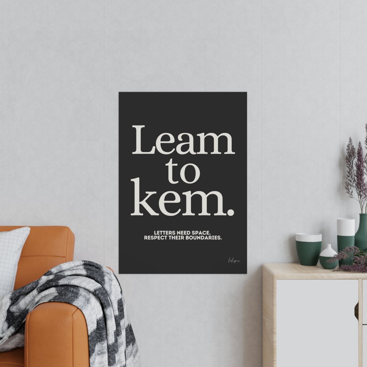 Typografie Poster - Learn to Kern - Für Designer und Artists - Poster bei HappyHugPixels