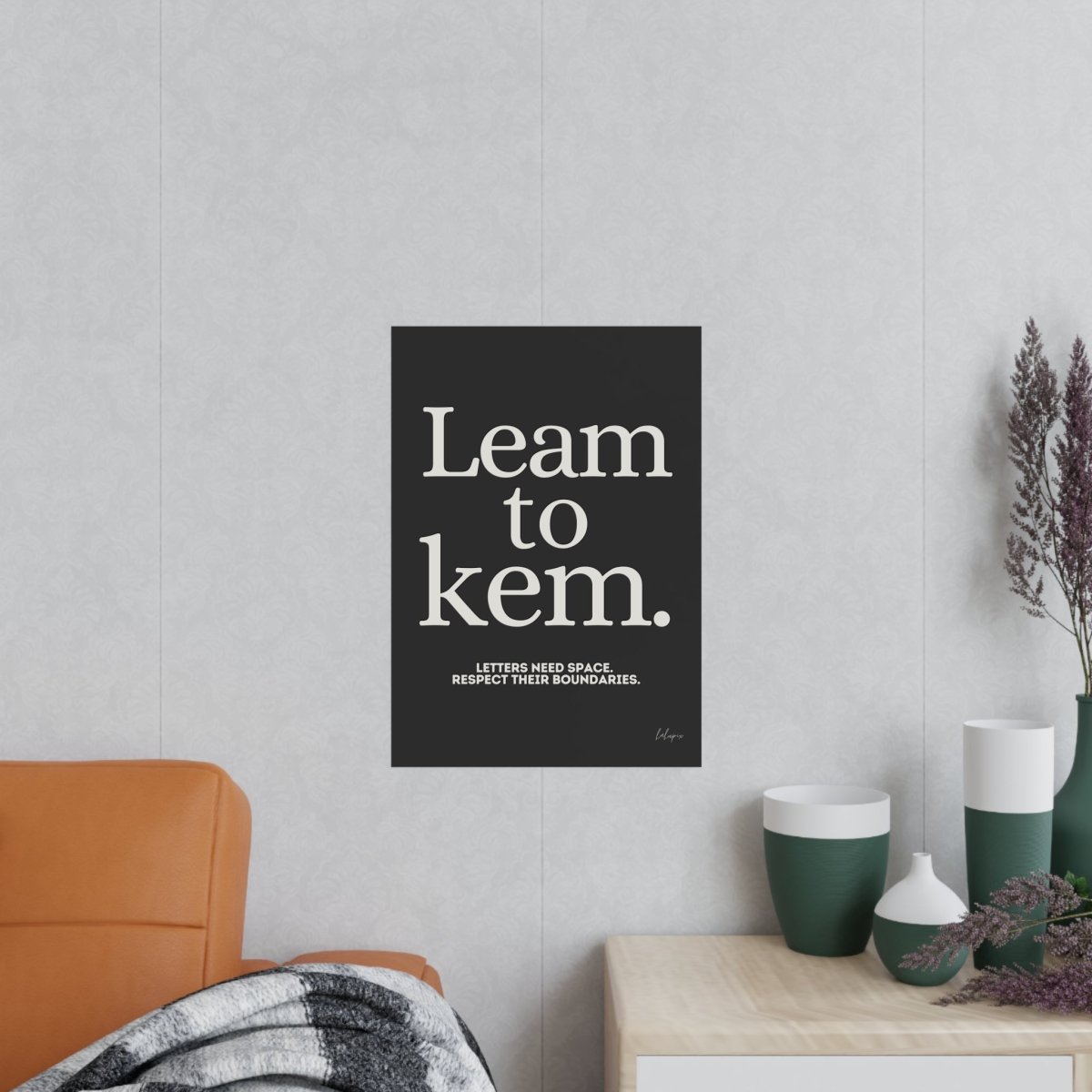 Typografie Poster - Learn to Kern - Für Designer und Artists - Poster bei HappyHugPixels