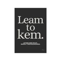 Typografie Poster - Learn to Kern - Für Designer und Artists - Poster bei HappyHugPixels