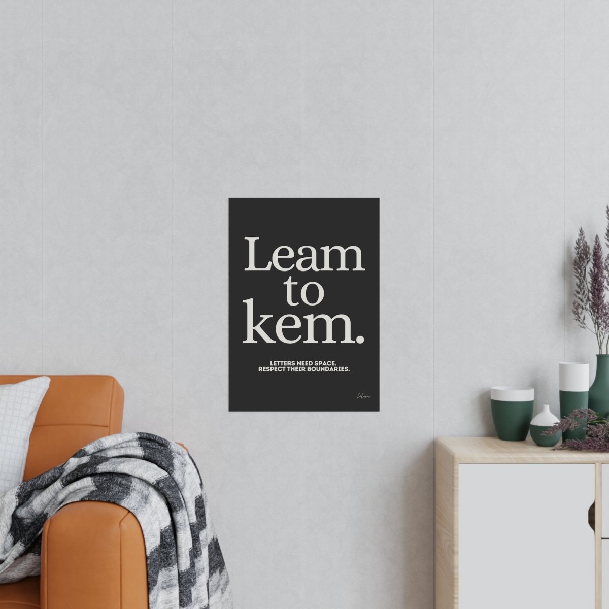 Typografie Poster - Learn to Kern - Für Designer und Artists - Poster bei HappyHugPixels