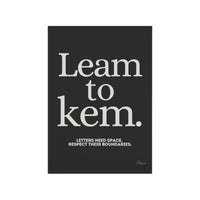 Typografie Poster - Learn to Kern - Für Designer und Artists - Poster bei HappyHugPixels