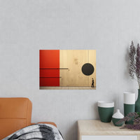 Bauhaus Wand Kunstposter - KI Illustration im Bauhaus Stil - Poster bei HappyHugPixels