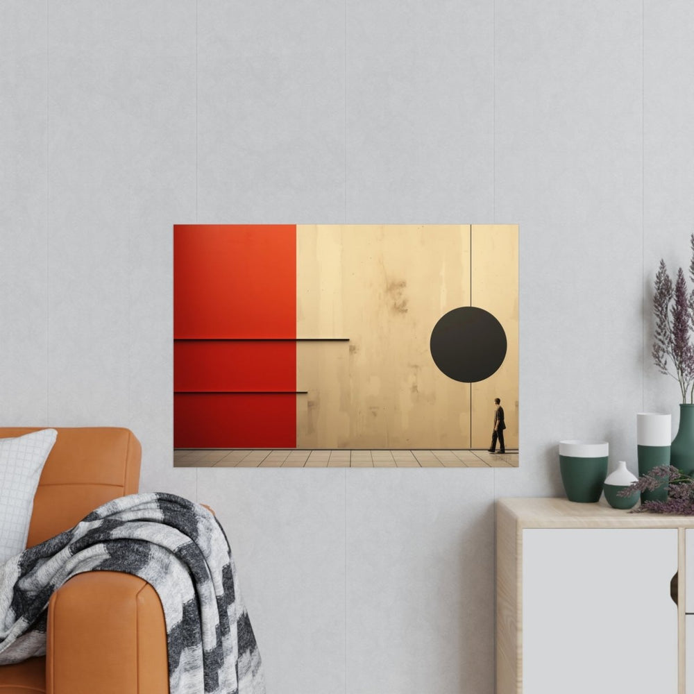 Bauhaus Wand Kunstposter - KI Illustration im Bauhaus Stil - Poster bei HappyHugPixels