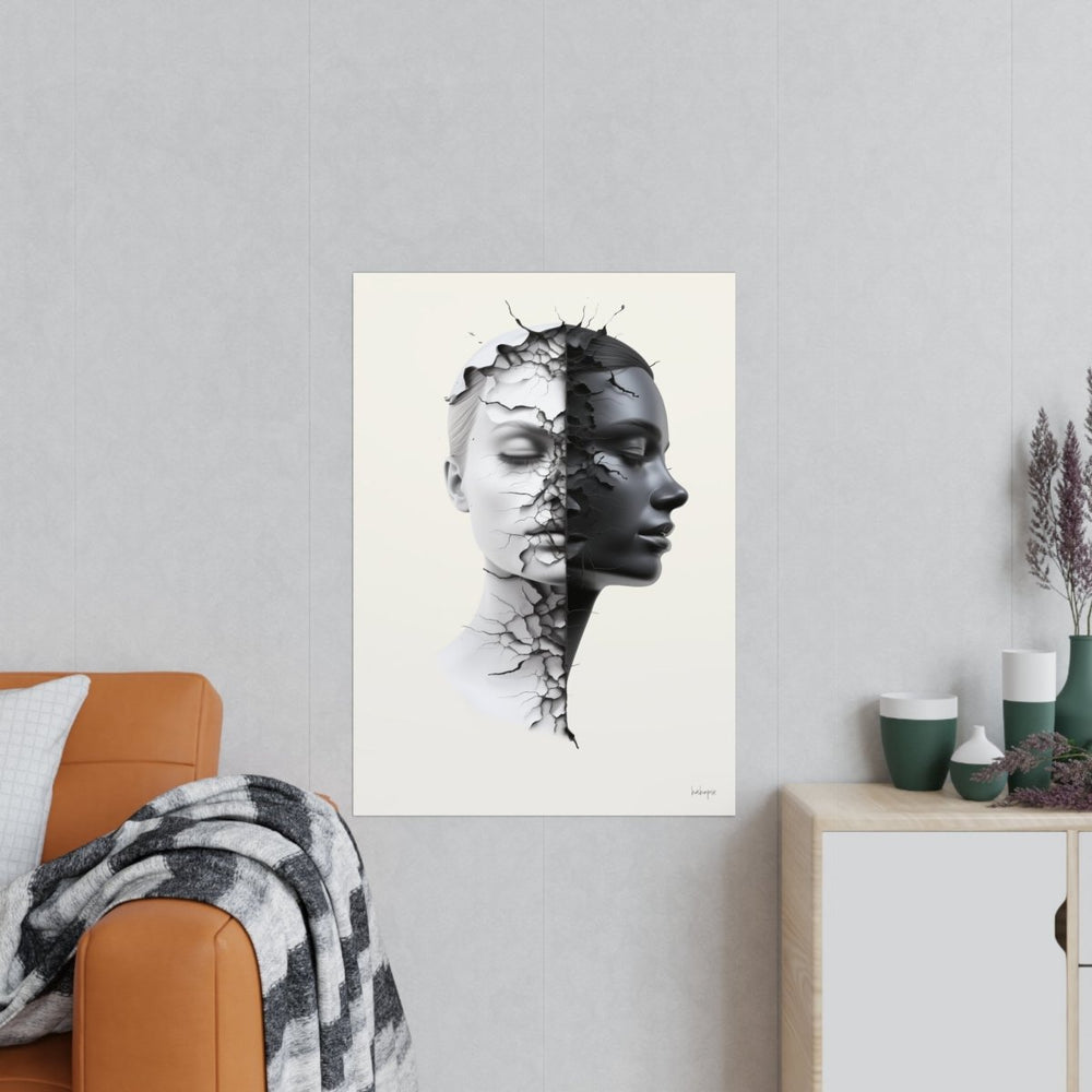 Dualität der Seele Kunstposter in A1 - A4, für Zuhause und Büro - Poster bei HappyHugPixels