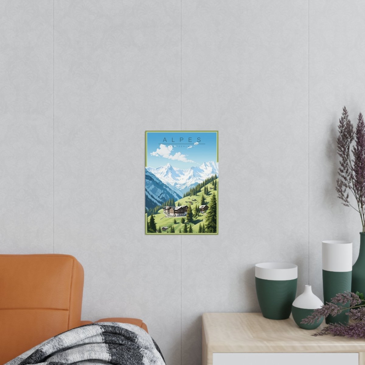 Alpen Poster - Eleganz der Alpen – Schweizer Berglandschaft Poster - Poster bei HappyHugPixels