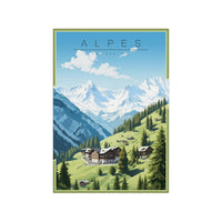 Alpen Poster - Eleganz der Alpen – Schweizer Berglandschaft Poster - Poster bei HappyHugPixels