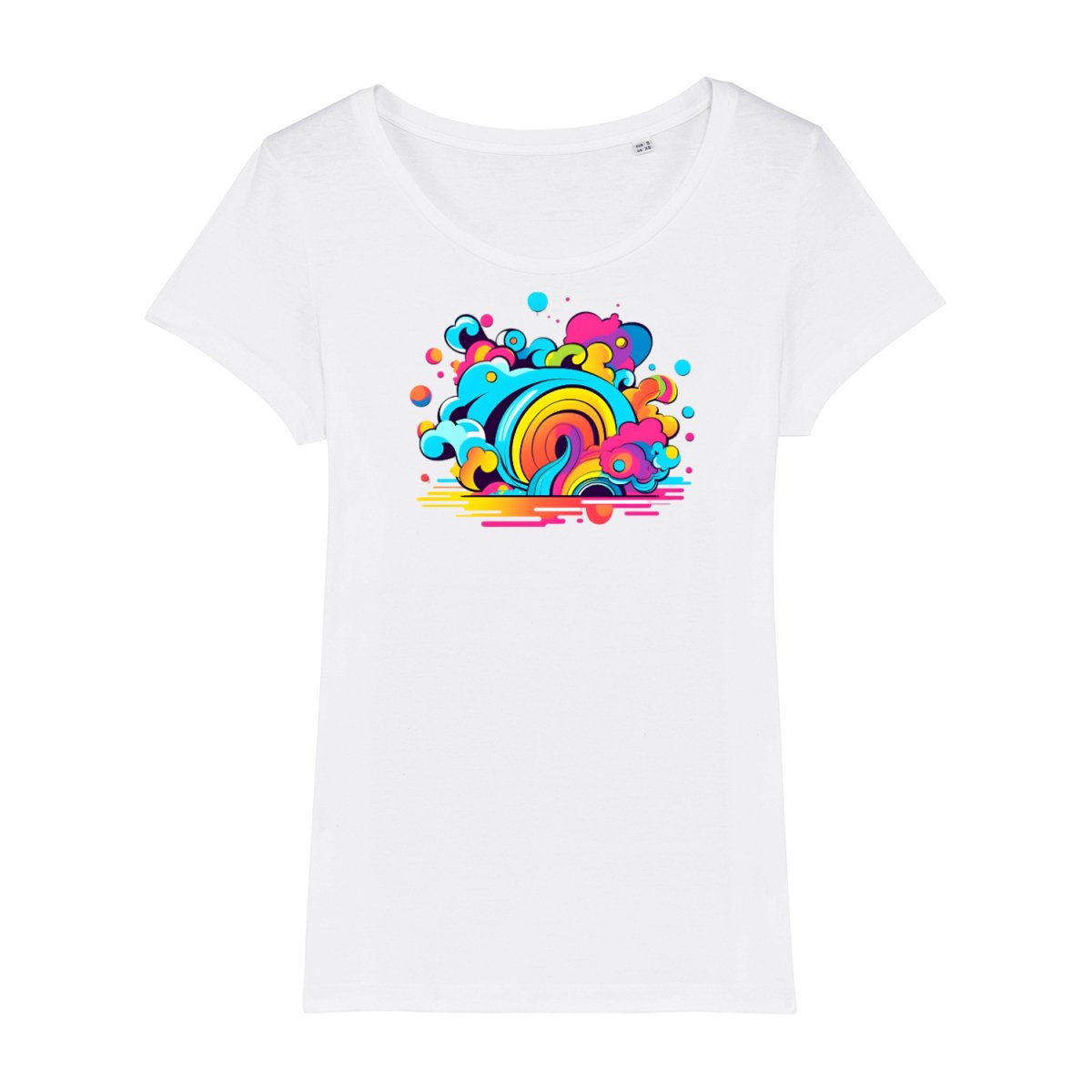 Regenbogen T - Shirt - Kunst - KI Illustration - Modernes Damen T - Shirt - T - Shirt bei HappyHugPixels