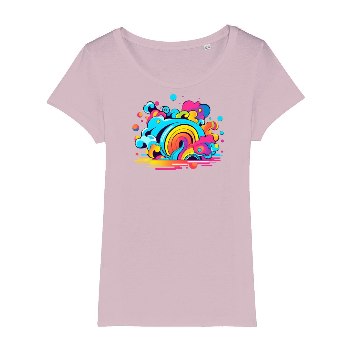 Regenbogen T - Shirt - Kunst - KI Illustration - Modernes Damen T - Shirt - T - Shirt bei HappyHugPixels