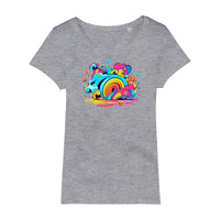Regenbogen T - Shirt - Kunst - KI Illustration - Modernes Damen T - Shirt - T - Shirt bei HappyHugPixels