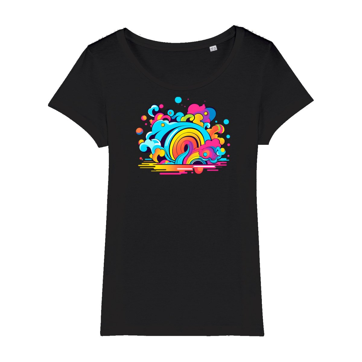 Regenbogen T - Shirt - Kunst - KI Illustration - Modernes Damen T - Shirt - T - Shirt bei HappyHugPixels