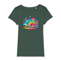 Regenbogen T - Shirt - Kunst - KI Illustration - Modernes Damen T - Shirt - T - Shirt bei HappyHugPixels