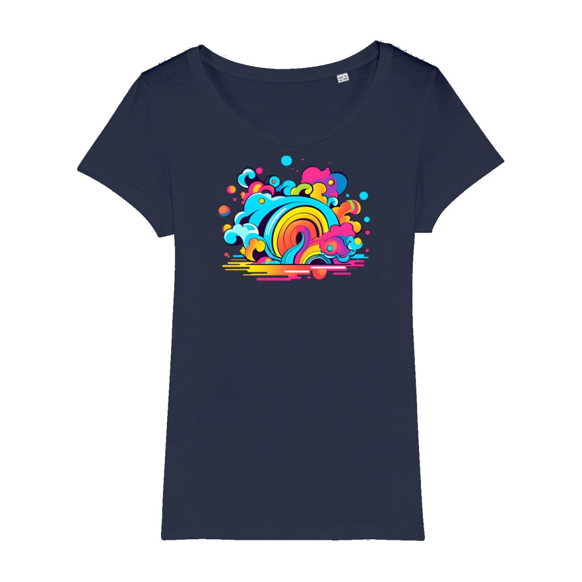 Regenbogen T - Shirt - Kunst - KI Illustration - Modernes Damen T - Shirt - T - Shirt bei HappyHugPixels