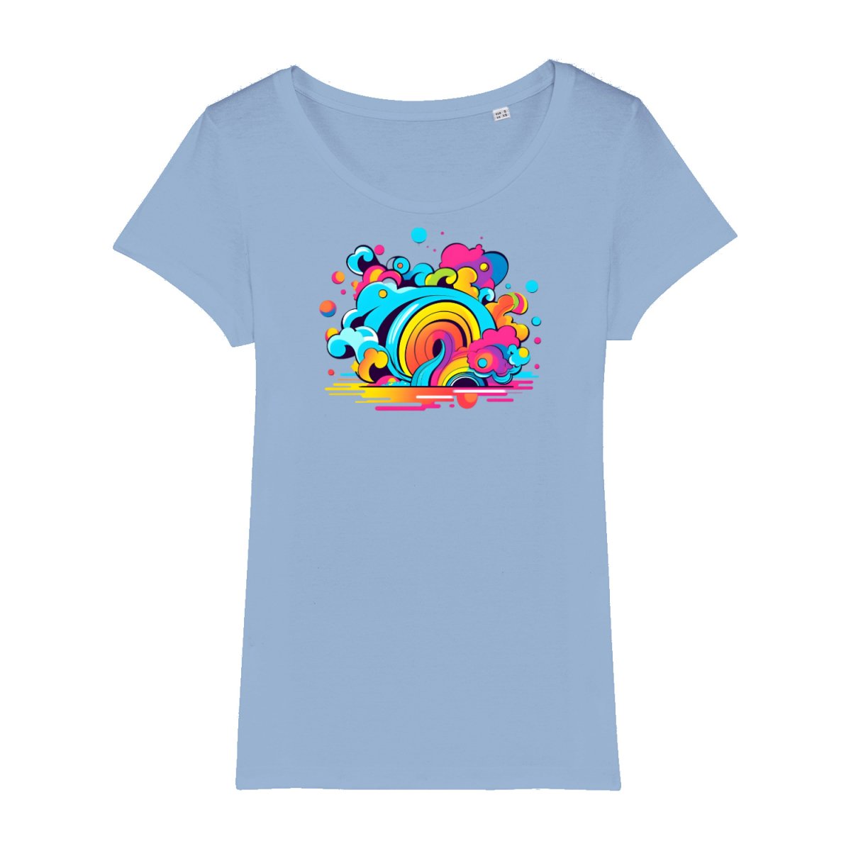 Regenbogen T - Shirt - Kunst - KI Illustration - Modernes Damen T - Shirt - T - Shirt bei HappyHugPixels