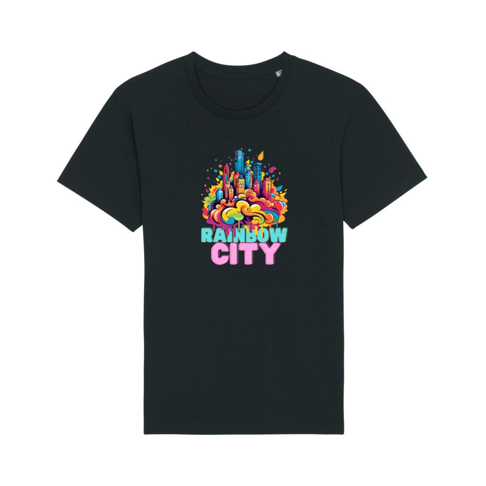 Rainbow City T - Shirt - Stilvolle Urban - Mode trifft auf Naturliebhaber - T - Shirt bei HappyHugPixels