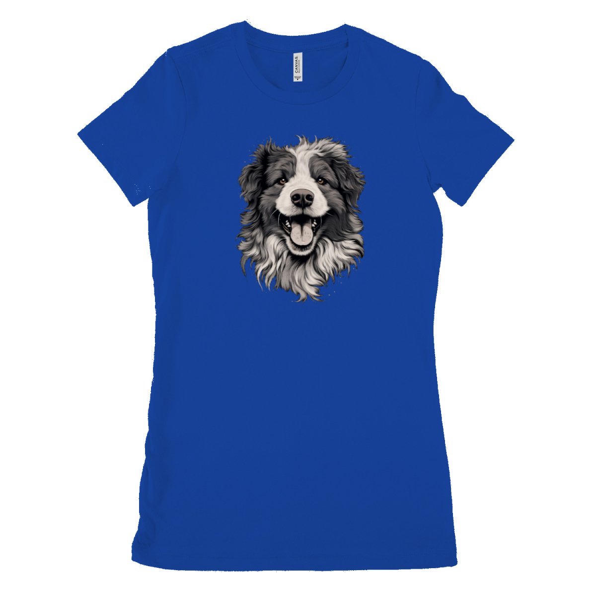 Hundekopf T - Shirt - Bella & Canvas 6004 : 100% Baumwolle - T - Shirt bei HappyHugPixels