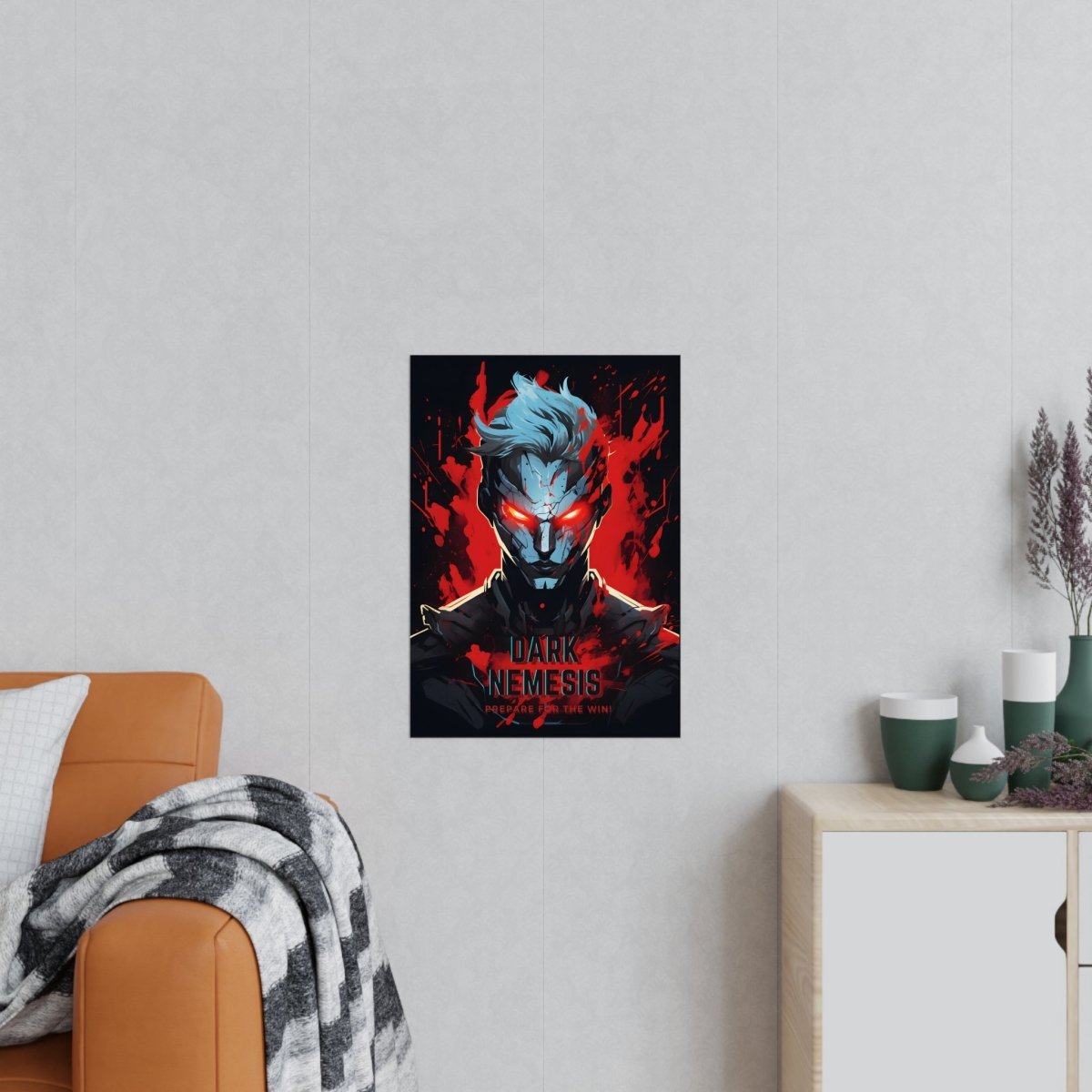 Dark Nemesis Gaming Poster - Der feuerumgebene Held des Bösen - Poster bei HappyHugPixels