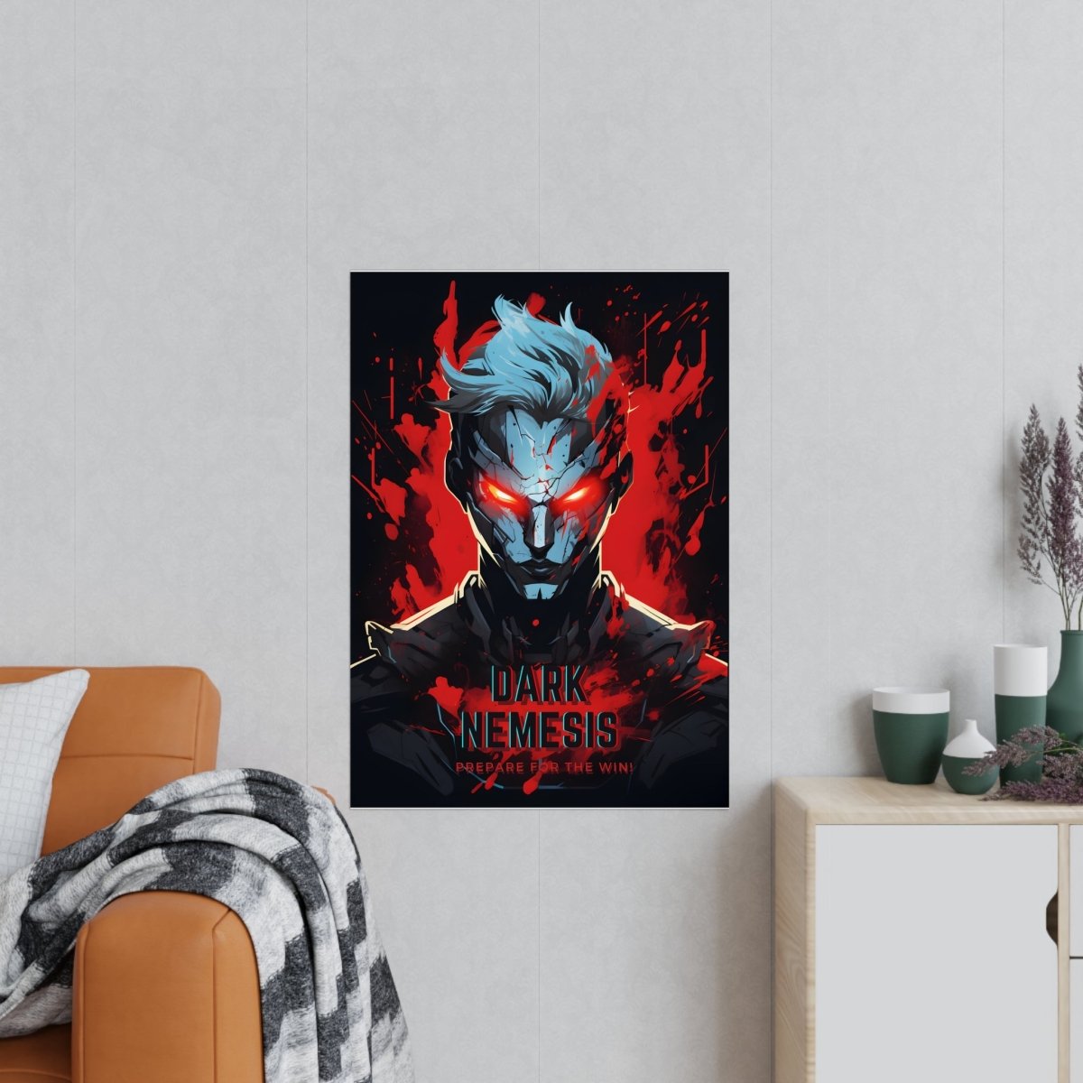 Dark Nemesis Gaming Poster - Der feuerumgebene Held des Bösen - Poster bei HappyHugPixels