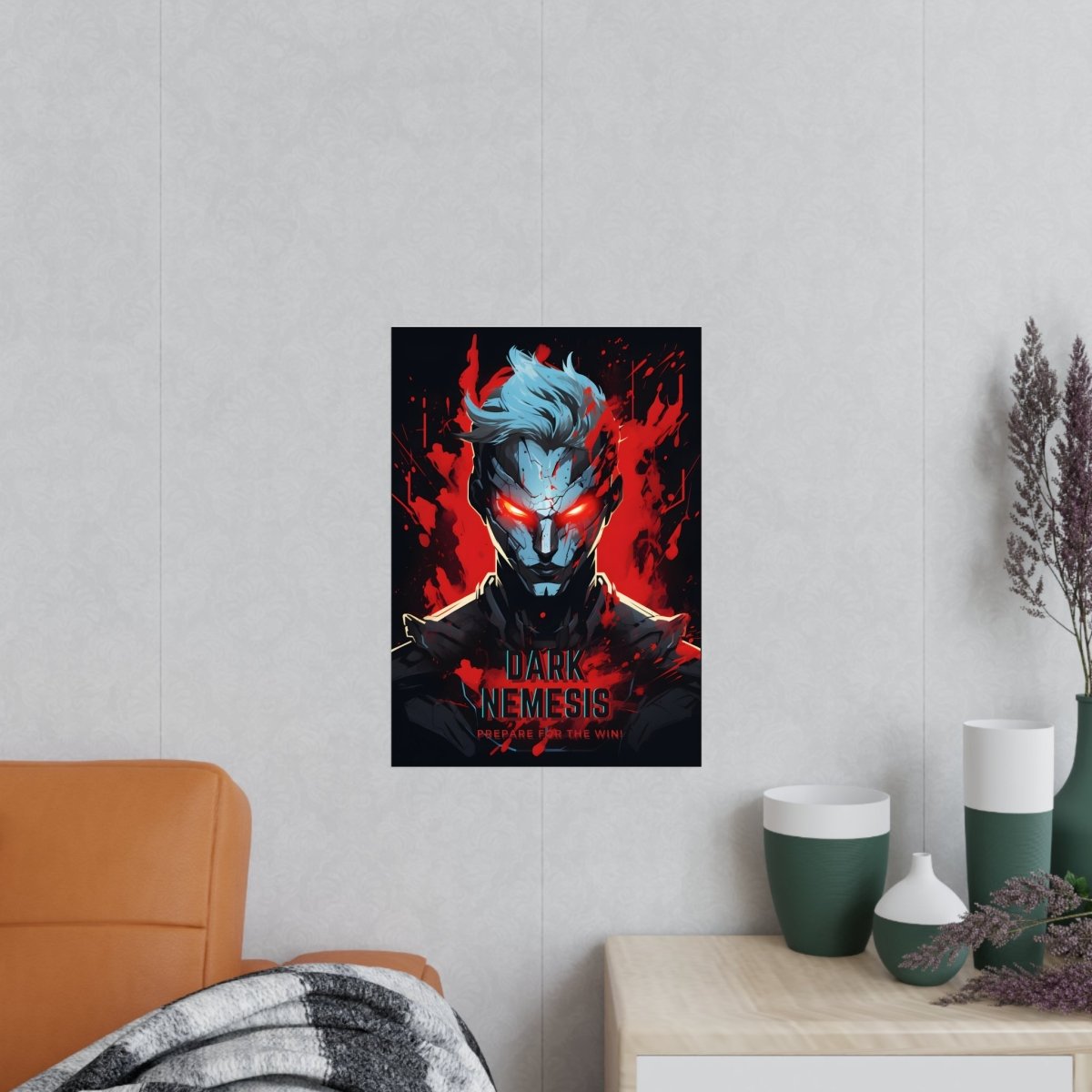 Dark Nemesis Gaming Poster - Der feuerumgebene Held des Bösen - Poster bei HappyHugPixels