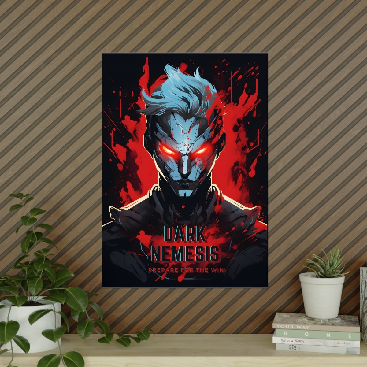 Dark Nemesis Gaming Poster - Der feuerumgebene Held des Bösen - Poster bei HappyHugPixels