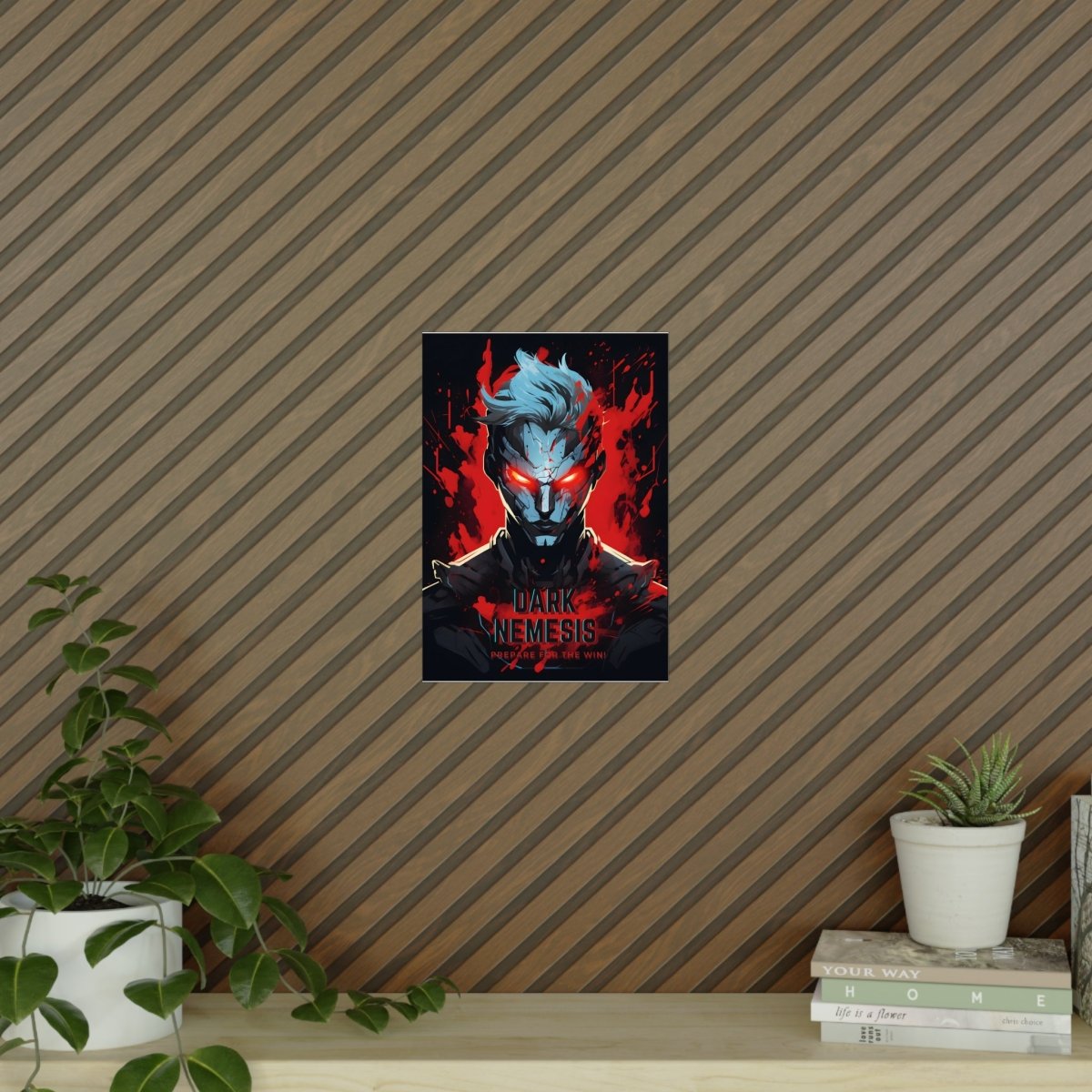 Dark Nemesis Gaming Poster - Der feuerumgebene Held des Bösen - Poster bei HappyHugPixels