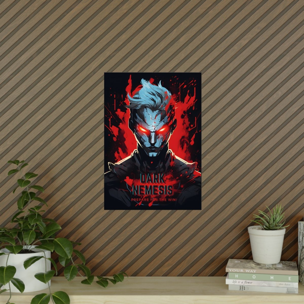 Dark Nemesis Gaming Poster - Der feuerumgebene Held des Bösen - Poster bei HappyHugPixels