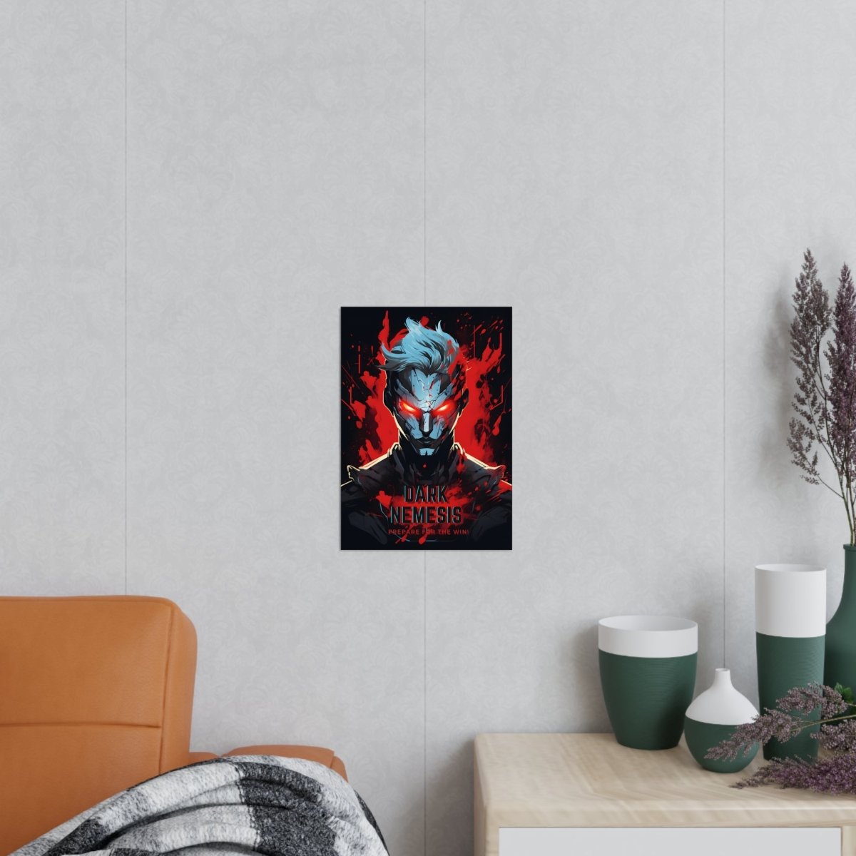 Dark Nemesis Gaming Poster - Der feuerumgebene Held des Bösen - Poster bei HappyHugPixels